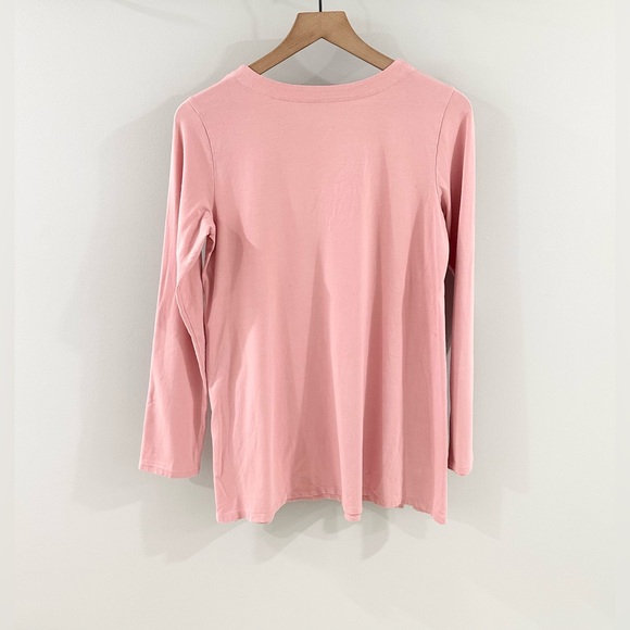 J. Jill Luxe Supima Forward Seam Tunic Pink Size XS Petite - Picture 6 of 6